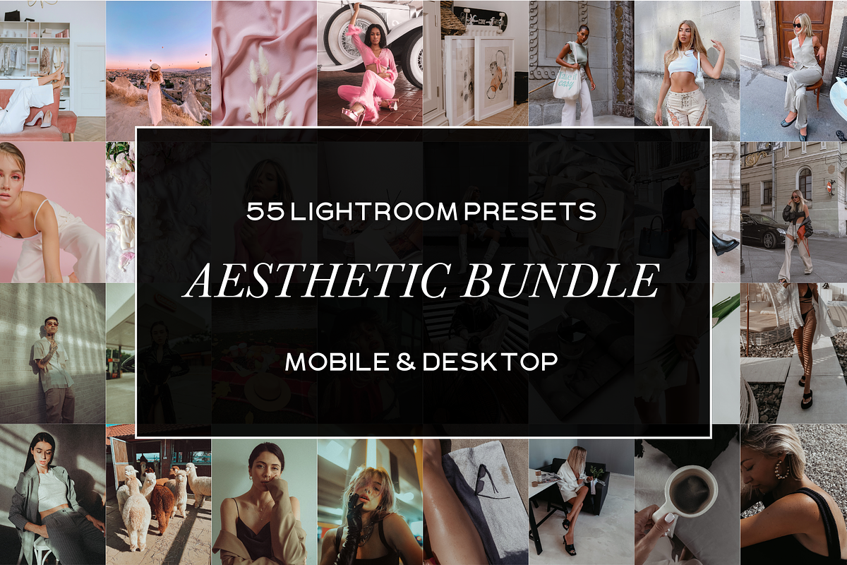 55 Aesthetic Presets Bundle, a Preset Add-On by LWPRESETS (Photo 1 of 10)