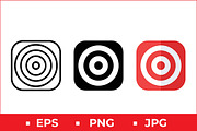 Target Vector Icons, a Solid Icon by Artonix (Thumbnail 1 of 2)