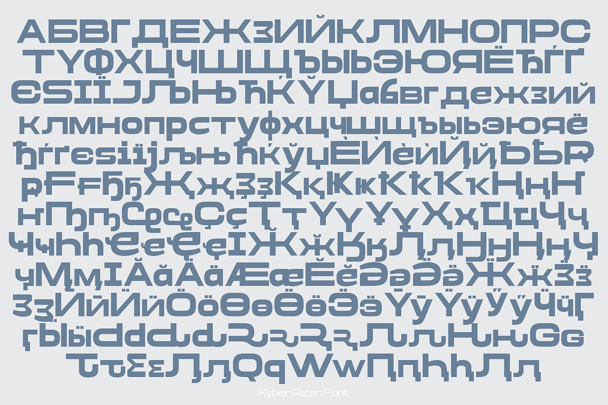 Kyber Ricon - Font Family, a Sans Serif Font by TypeClassHeroes (Photo 10 of 14)