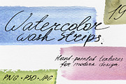 Granulated Watercolor Wash Strips, a Background Graphic by NATASHA CHU (Thumbnail 1 of 11)