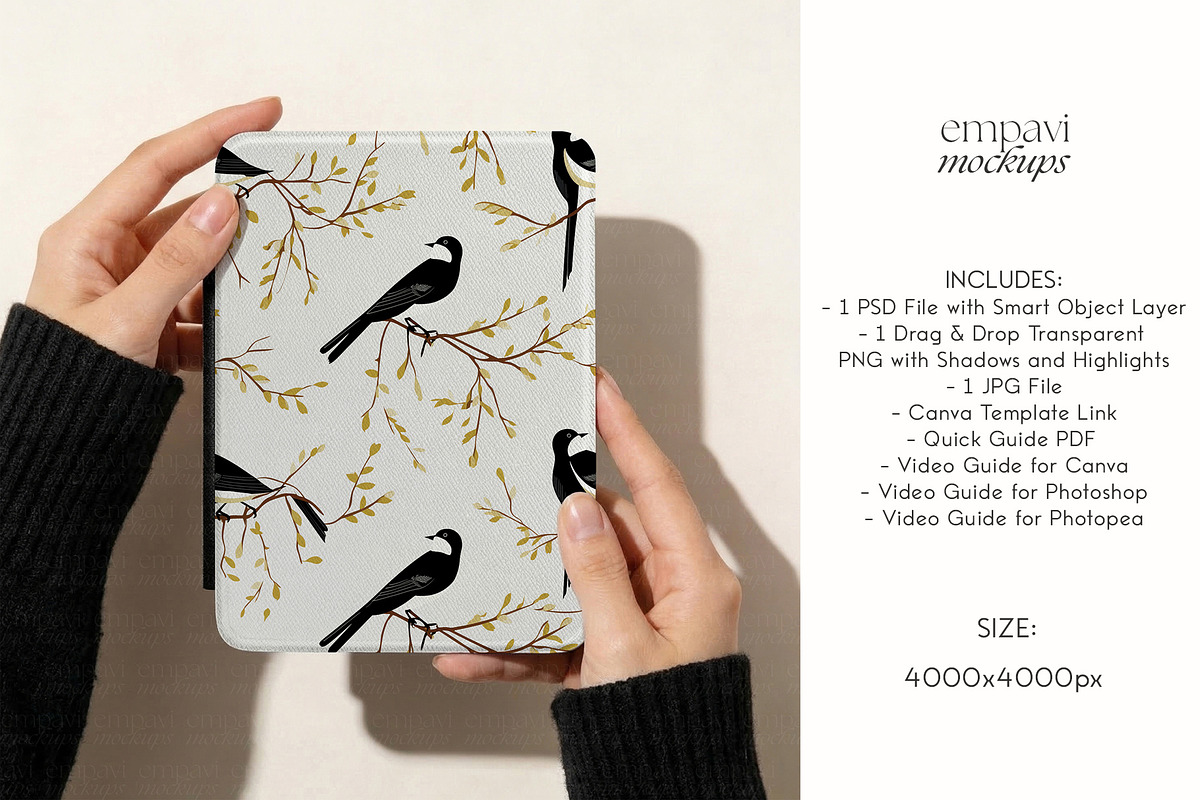 Kindle Case Mockup, an Advertising Mockup by EmpaviMockups (Photo 7 of 8)
