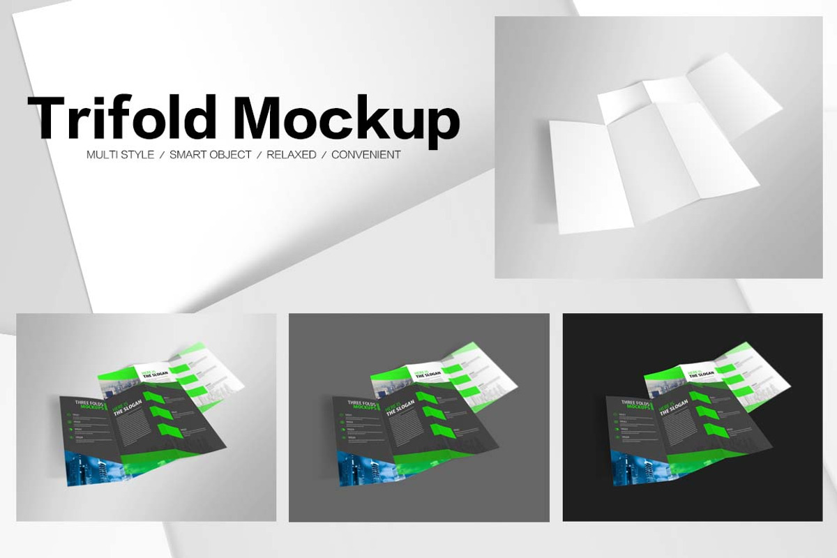 Trifold Mockups, a Mockup by alphadesign (Photo 3 of 13)
