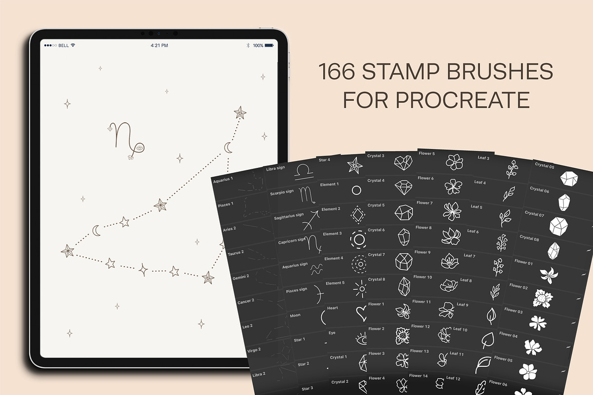 Constellations Procreate Brushes, a Brush Add-On by NinaFedorova (Photo 3 of 5)