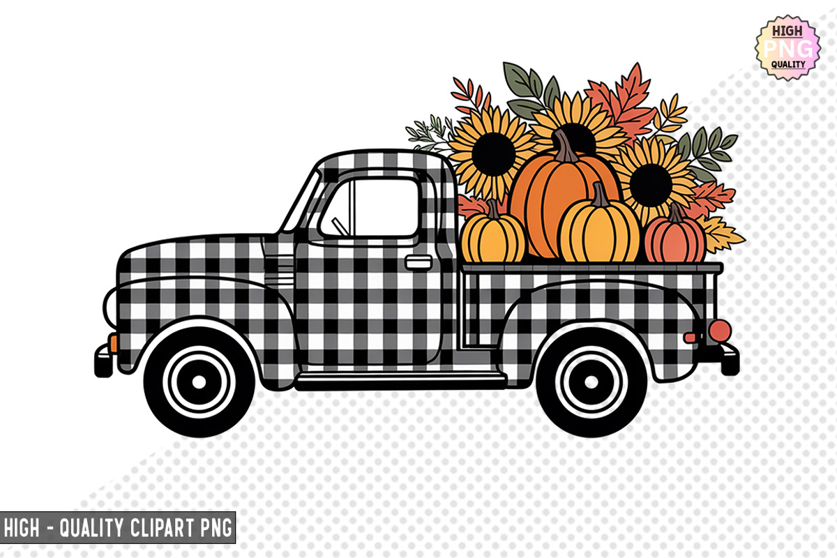 Truck With Pumpkin Clipart Bundle, a Graphic by crative8112 (Photo 2 of 8)
