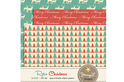 Retro Christmas Digital Papers, a Pattern Graphic by JennyL Designs (Thumbnail 3 of 3)