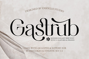 NCL Gastrub - Modern Ligatures Font