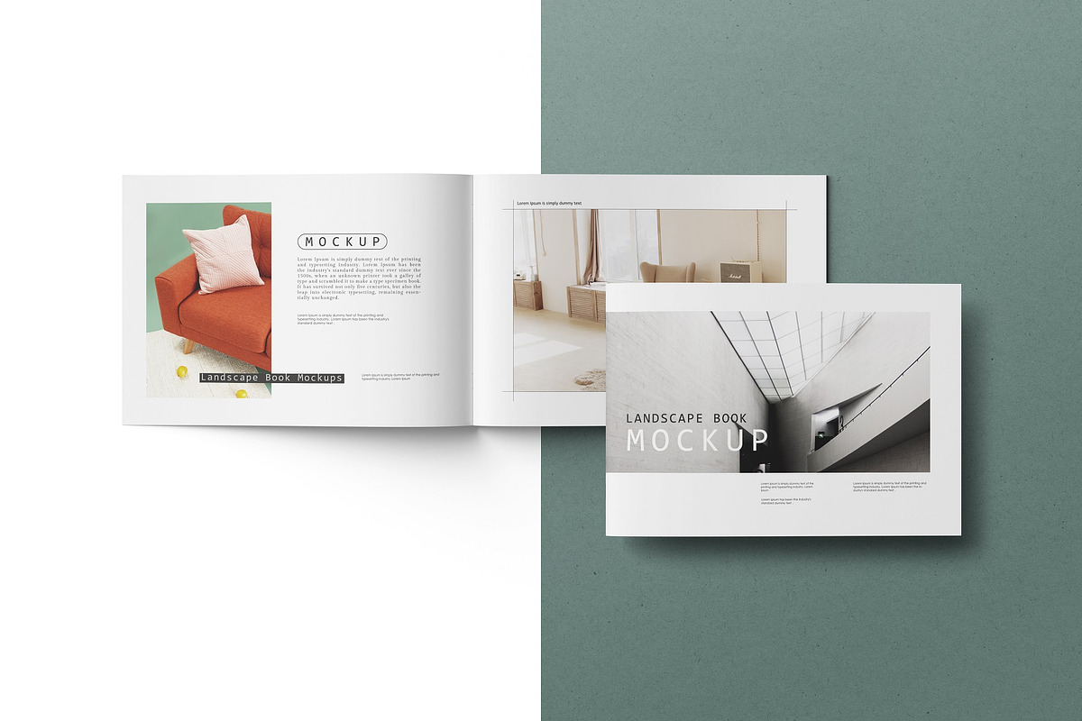 Landscape Brochure/book Mockup, a Print Template by Tahtagraphic (Photo 7 of 12)