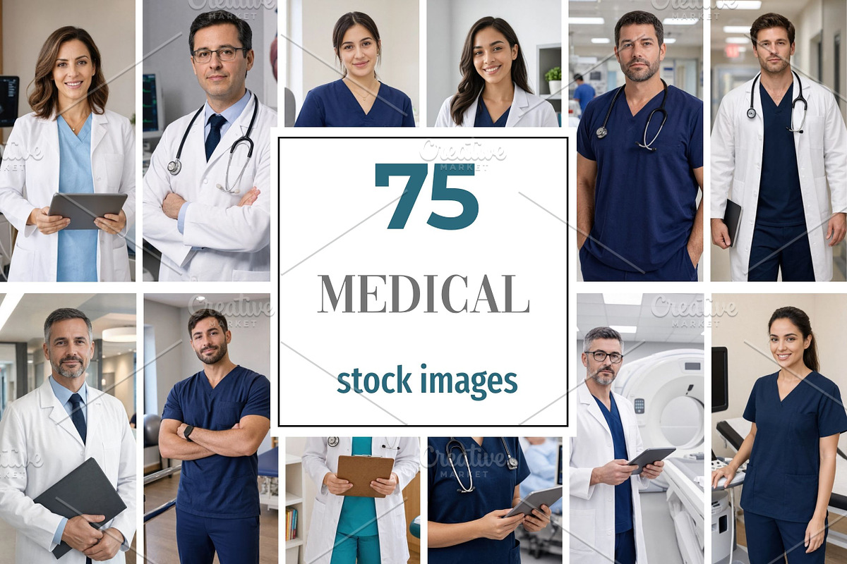 75 Medical Stock Photos Bundle, a Health & Medical Photo by Selenique Studio (Photo 1 of 10)