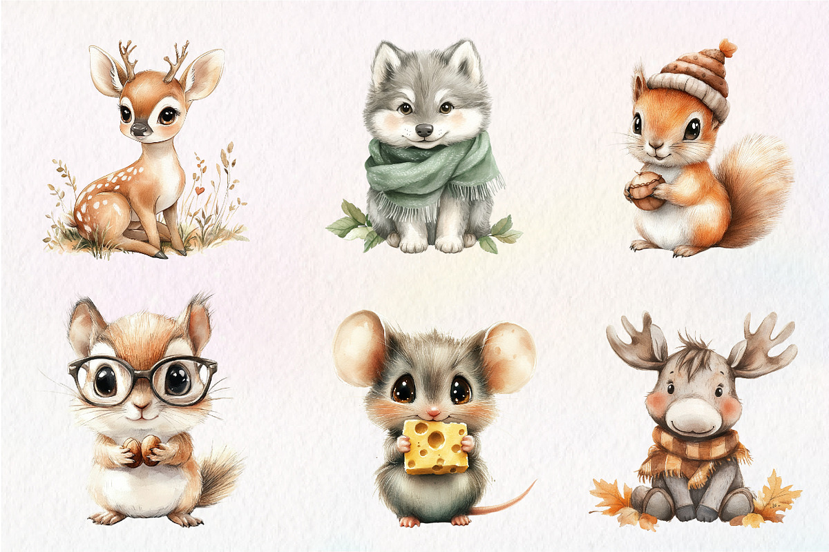 Sweet Forest Friends, Cute Baby, an Illustration by CreationArt (Photo 2 of 9)