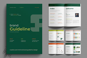 Modern Brand Guideline Template, a Brochure Template by MightyDesign
