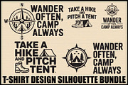 Camping T-Shirt Quote Bundle, an Illustration by jahid234 (Thumbnail 1 of 8)
