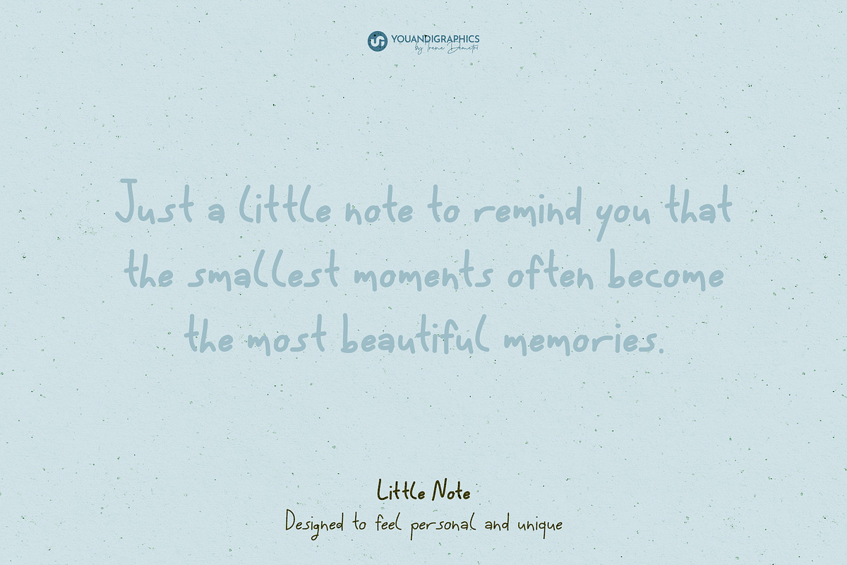 Little Note Handwritten Font Duo, a Handwritten Font by Youandigraphics (Photo 3 of 11)