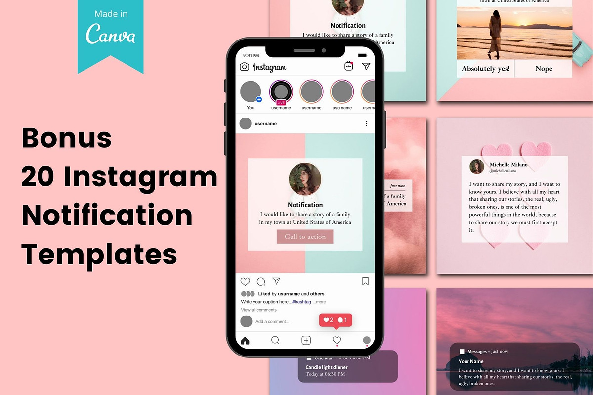 180 Instagram Carousel Bundle CANVA, a Social Media Template by bonadigitals (Photo 11 of 12)