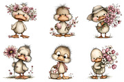 Whimsical Easter Duck Clipart Bundle, an Illustration by Dream Creation (Thumbnail 5 of 7)