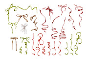 CHRISTMAS holiday Watercolor clipart, a Seasonal Illustration by Pattern + watercolor (Thumbnail 13 of 17)
