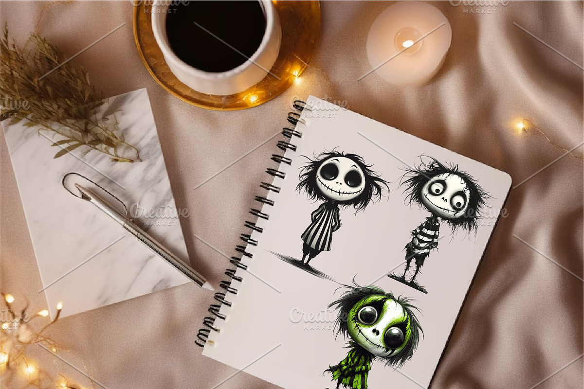 Halloween cartoon Beetlejuice., a Person Illustration by KENO Mascots (Photo 6 of 10)