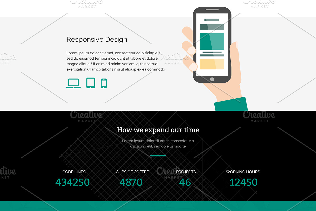 Web PSD Template, a Websites & App Template by W3D Design (Photo 3 of 5)