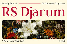 RS Djarum – New Classic Serif Font