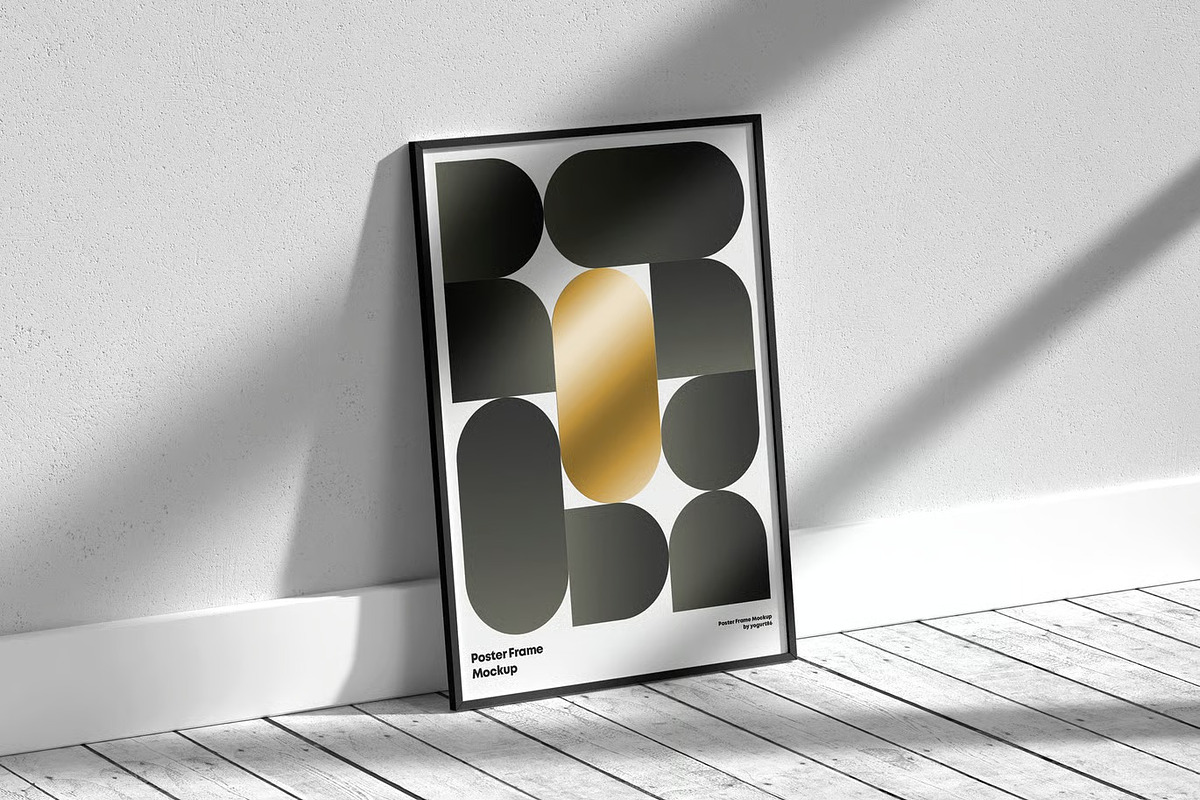Poster Frame Mock-up, an Advertising Mockup by zippypixelstudio (Photo 16 of 16)