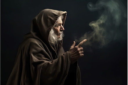 Old witcher smoke fantasy. Generate, an Architecture Photo by Ylivdesign