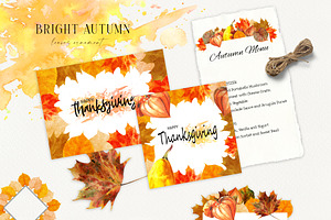 50% SALE Bright Autumn Watercolor