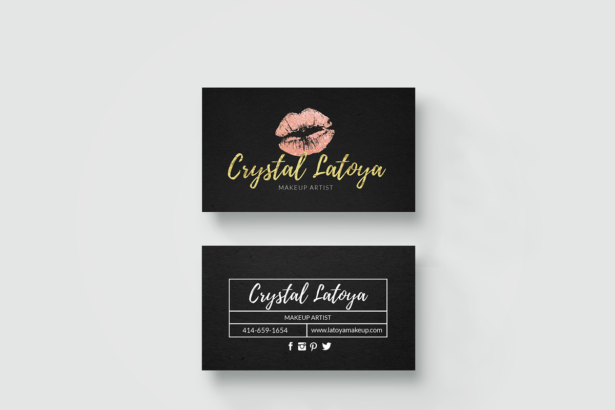 Makeup Artist Business Card Template, a Business Card Template by Design Dock (Photo 3 of 4)