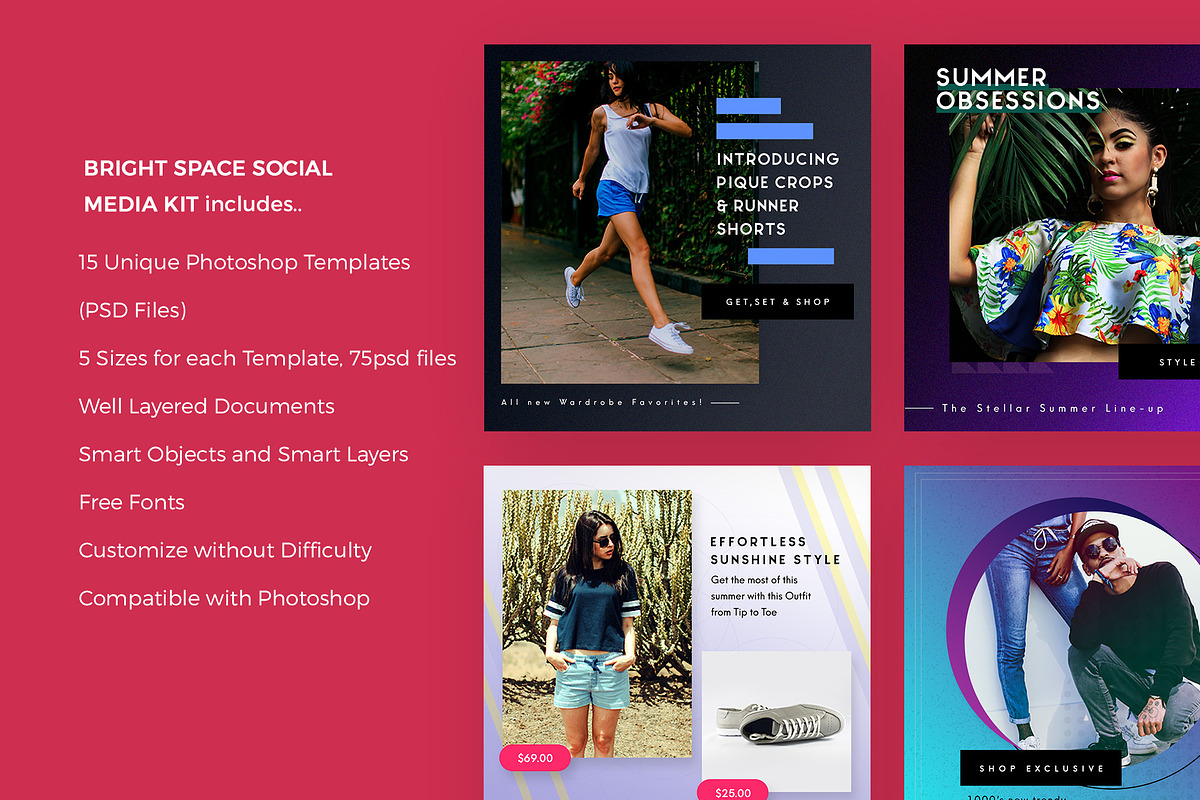 Bright Space Social Media Pack, a Social Media Template by Fluto Creative Studio (Photo 3 of 10)