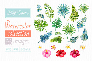 Tropics.Watercolor Collection