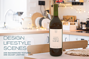 3D Wine Bottle Mockup, a Packaging Mockup by Silver Moon Design School (Thumbnail 3 of 3)