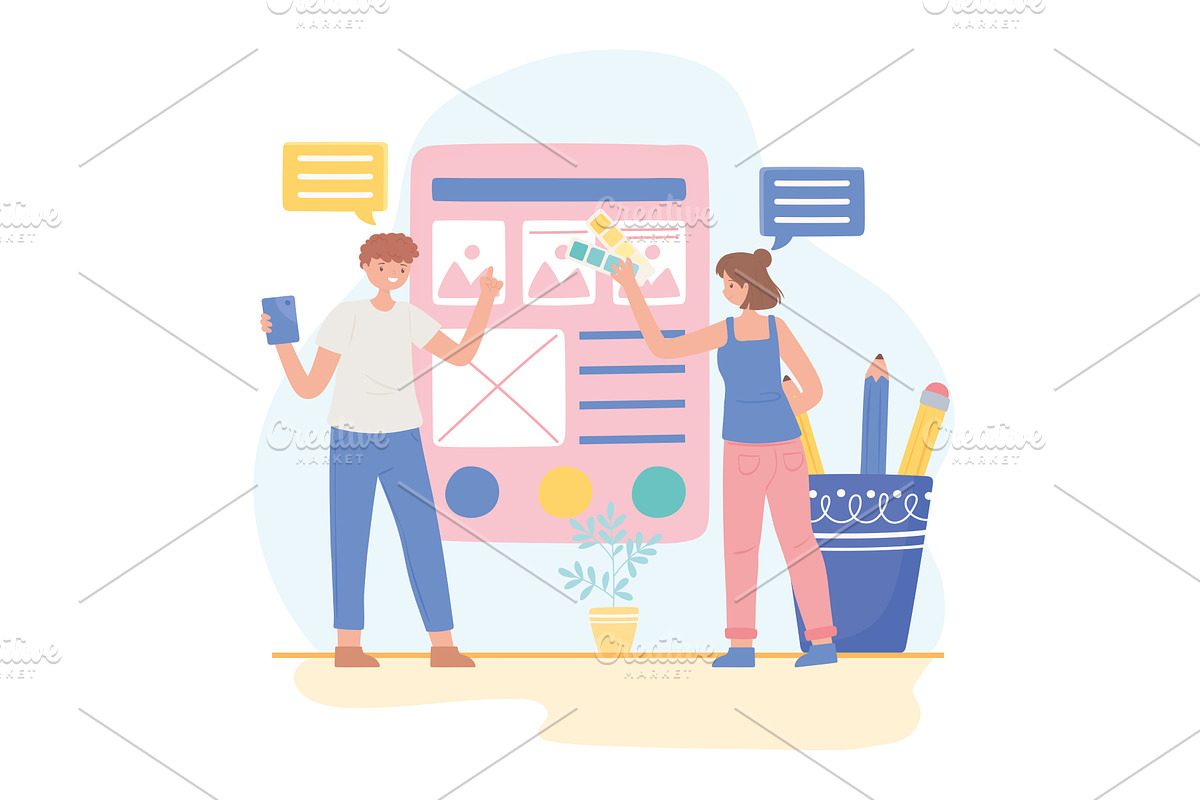 designers people team, a Person Illustration by studiogstock