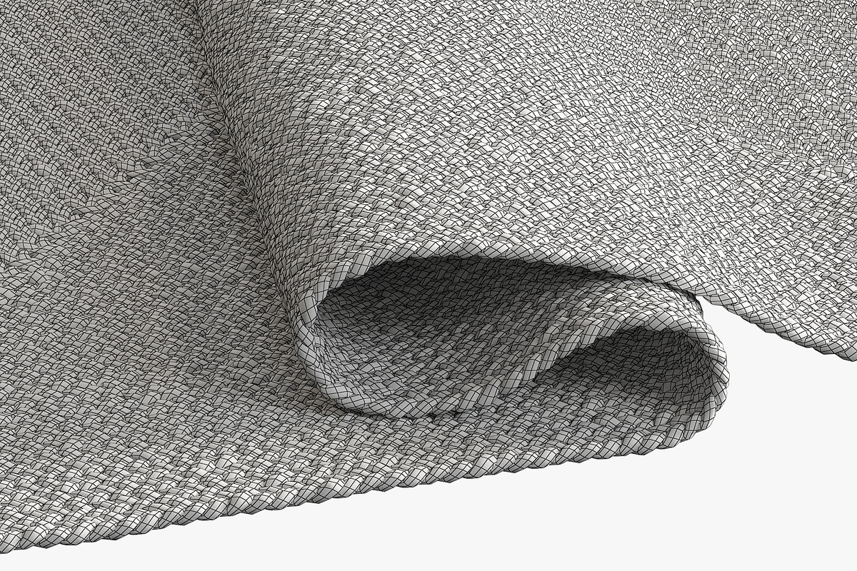 Dina Coastal Jute Rug Square, a Furniture 3D Model by 3dmitruk (Photo 12 of 15)