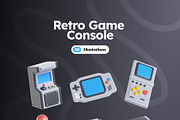 Retro Game Console 3D Icons, an Object 3D Model by Rakata Studio (Thumbnail 7 of 7)