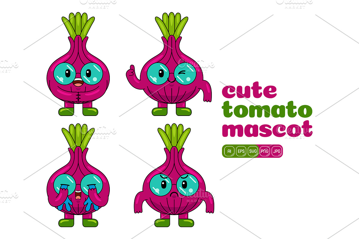 Onion Mascot Cartoon Character, an Illustration by MEDZ (Photo 3 of 5)