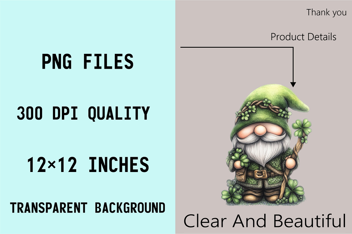 Whimsical St Patrick Gnome Clipart B, an Illustration by SVGArt (Photo 5 of 9)