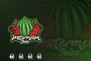 Watermelon Mascot Logo Template, a Branding & Logo Template by HasnainGFX