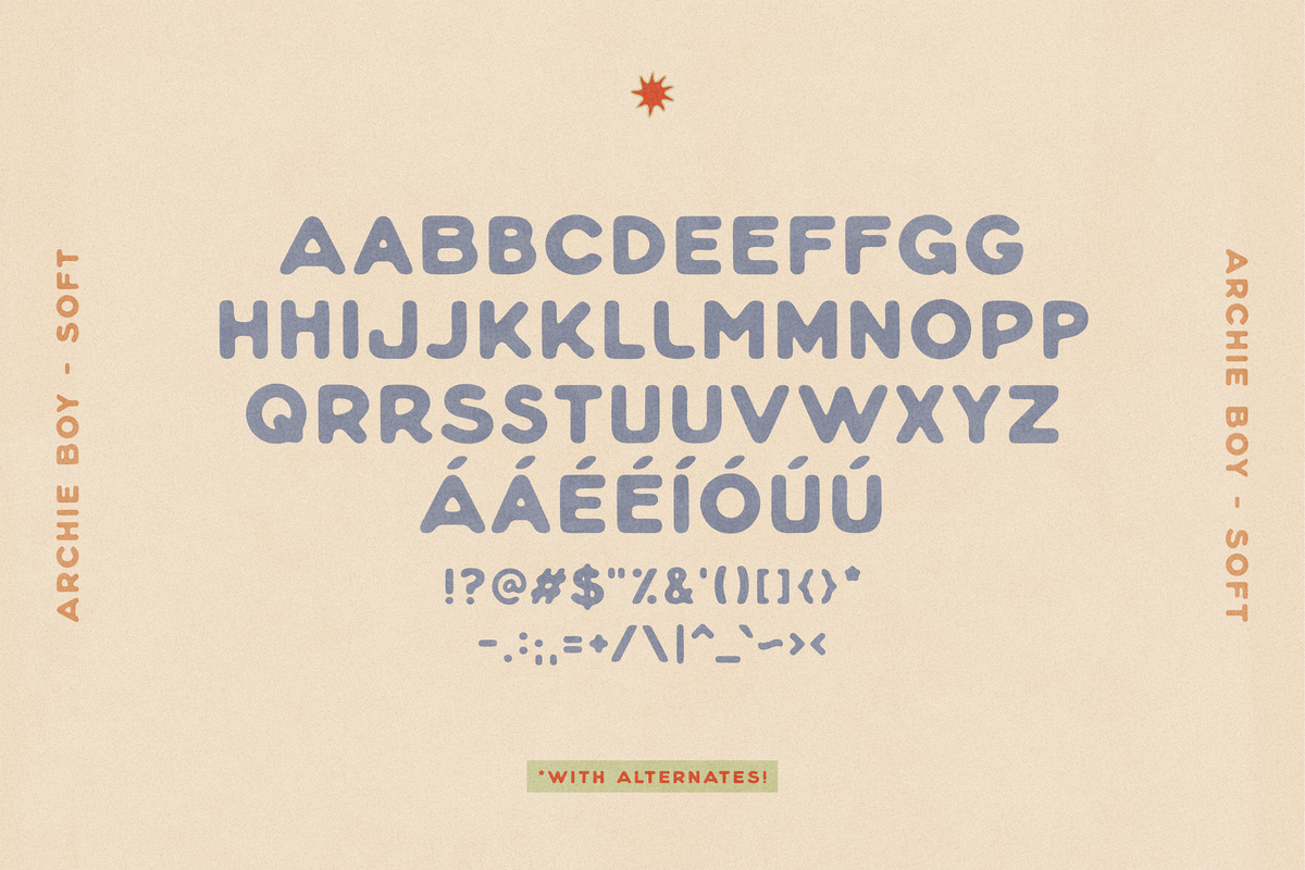 ARCHIE BOY | A Playful Bold Sans, a Sans Serif Font by Laura Strote Designs (Photo 3 of 8)