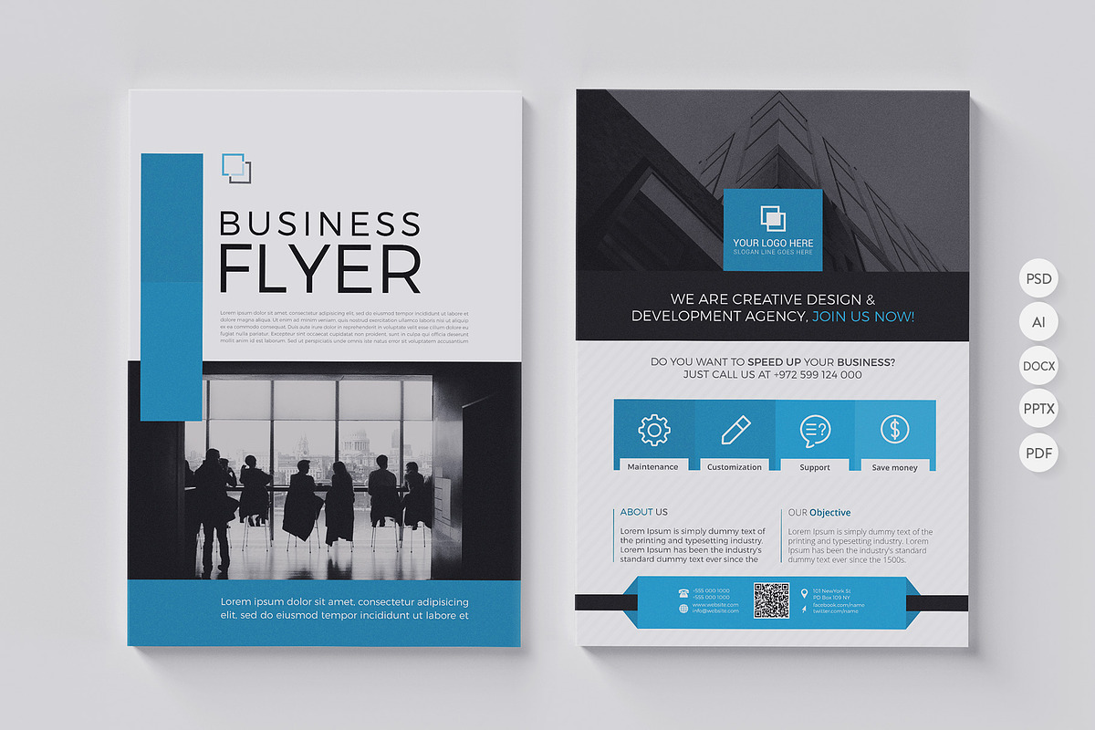 20 Corporate Flyer-Double Sided, a Flyer Template by BrochuresFactory (Photo 6 of 21)