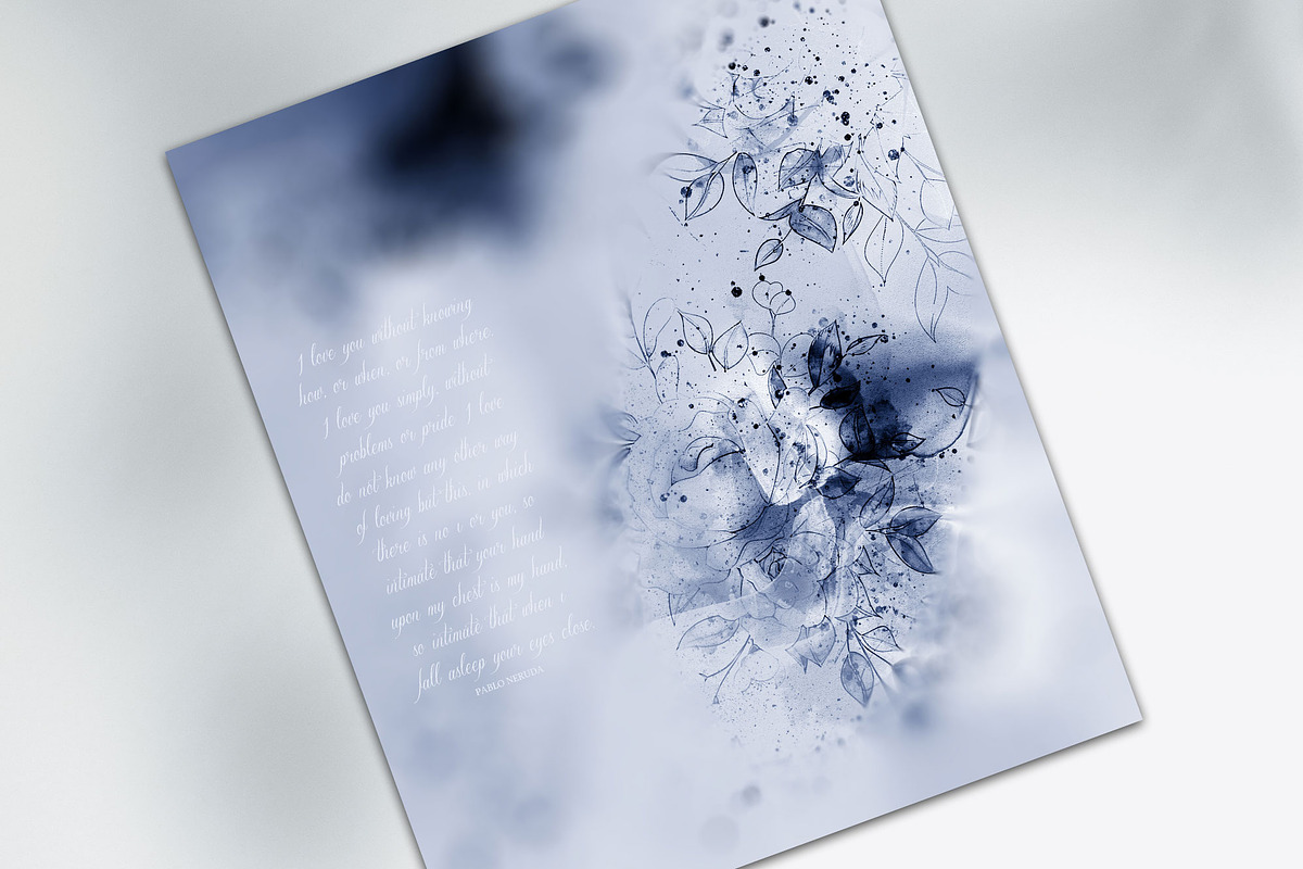 Watercolor Floral Backgrounds, a Texture Graphic by sibel dayı (Photo 2 of 16)