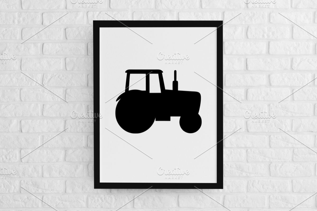 Tractors Silhouette SVG, a Transportation Illustration by newminddesign (Photo 2 of 3)