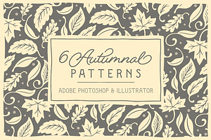 6 Autumnal Patterns Clipart