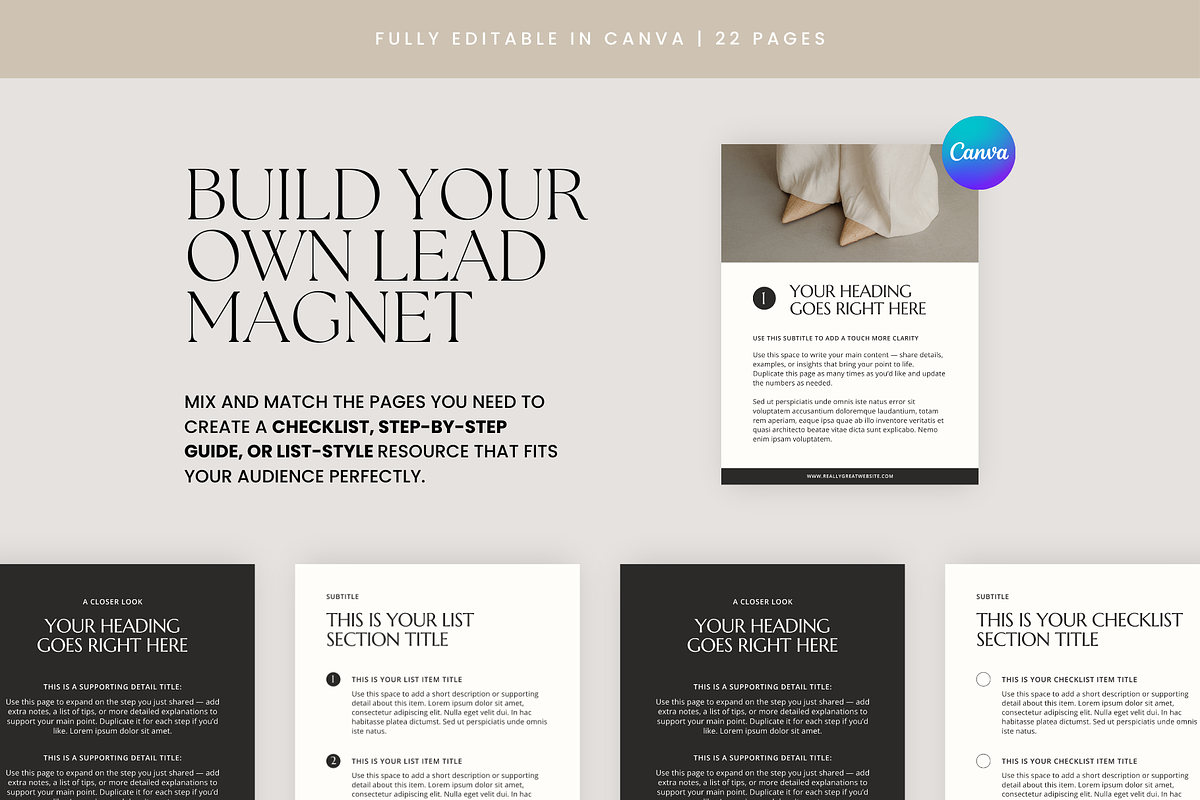 Lead Magnet Template | Canva, a Marketing Template by Rosetta Lane Design (Photo 3 of 8)