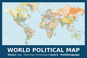 Political World Vector Map