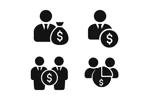 Icons representing financial, a Finance Illustration by ZinetroN
