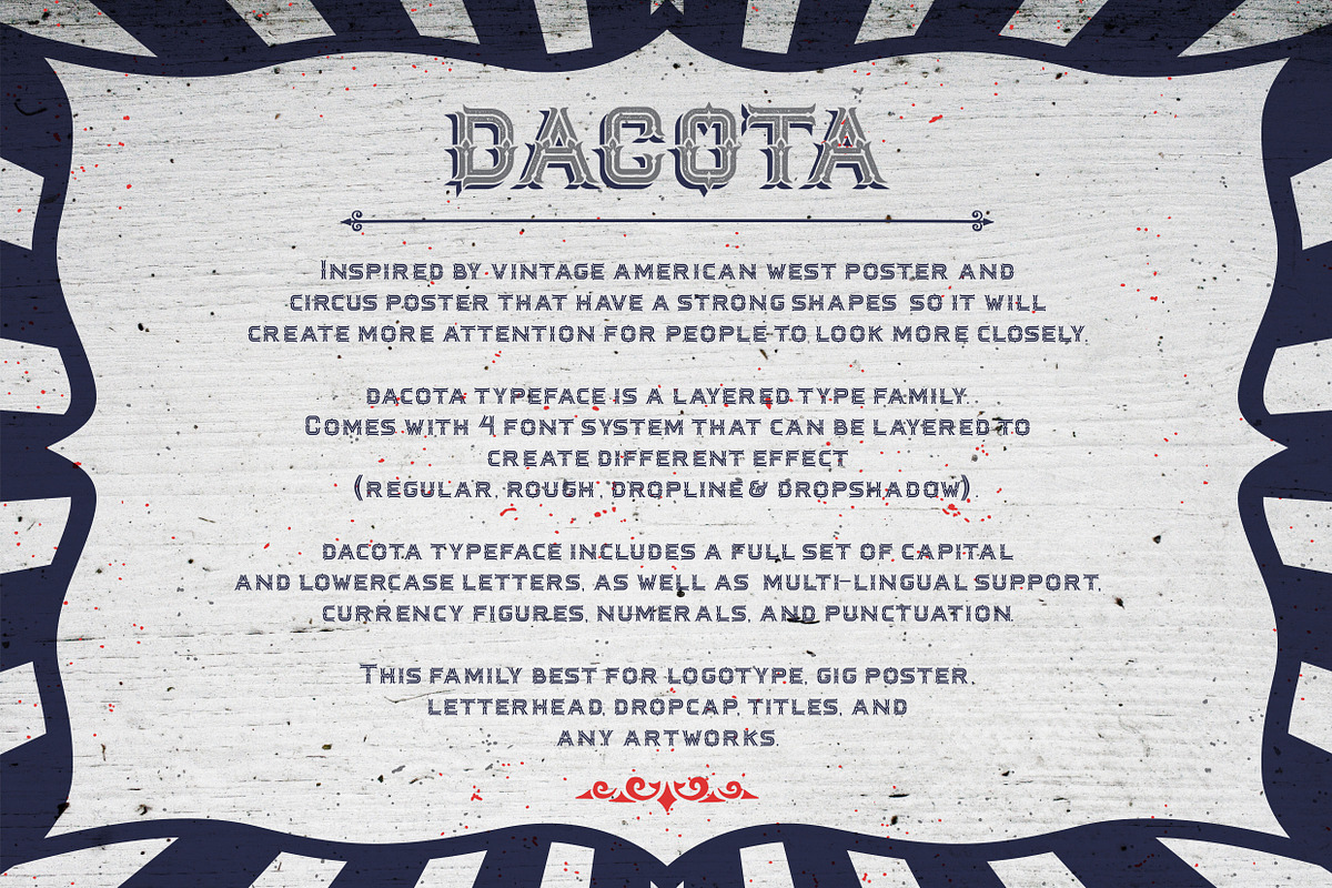 Dacota Layered Typeface + Extras preview 3