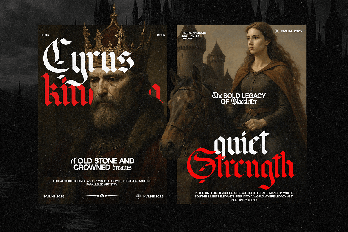 Lothar Reiner – Gothic Blackletter, a Blackletter Font by Inviline.co (Photo 3 of 15)