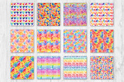 Watercolor Rainbow Hearts, a Pattern Graphic by Skritch Studio (Thumbnail 6 of 8)