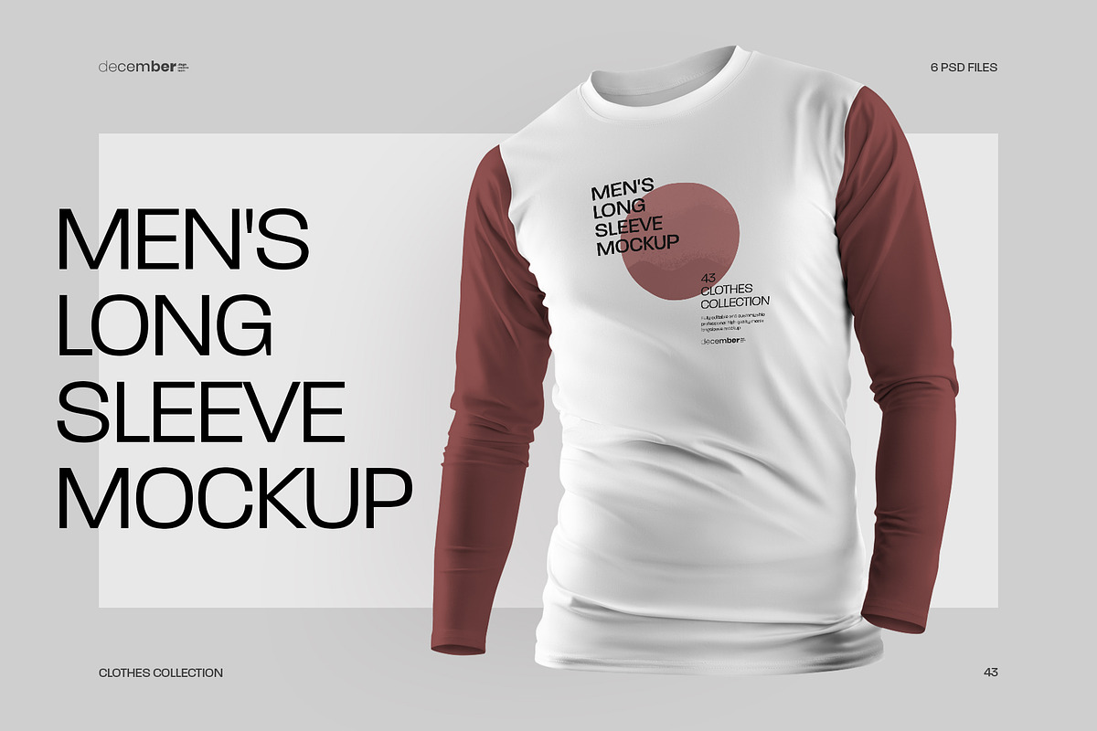 6 Men's Mockups Longsleeve T-Shirt, a Shirt Mockup by Grow Design Craft Studio (Photo 1 of 9)