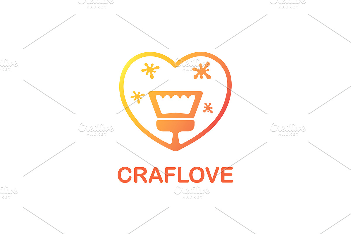 Heart Paint Simple Logo for Business, a Branding & Logo Template by Logo Loom (Photo 2 of 3)