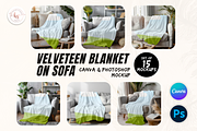 Blanket on Sofa Canva Mockup Bundle, a Household Mockup by Hafsa Studio 85 (Thumbnail 1 of 2)