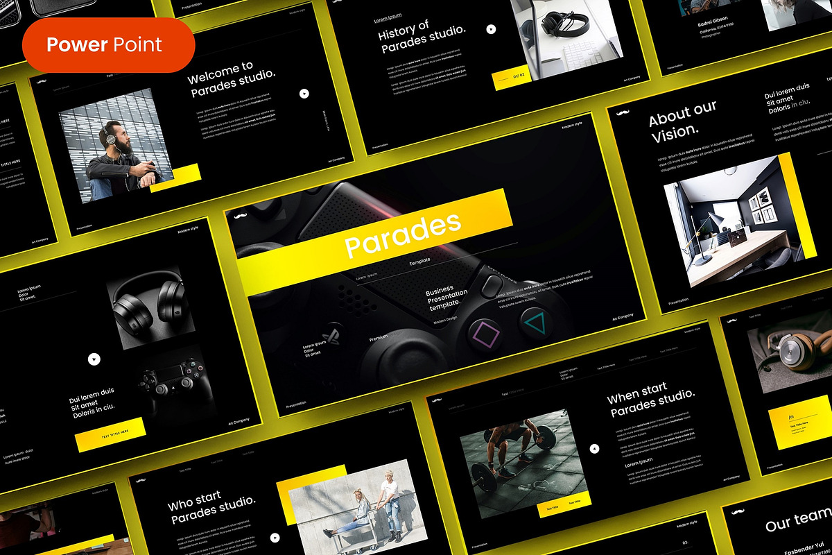 Parades  – Business PowerPoint, a Presentation Template by Dens Creative Studio (Photo 1 of 6)